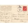n°23638 - Carte Gaufrée - Heureuses Pâques - Poussins, dont l'un sur le dos d'un agneau