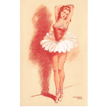 n°23661 - Illustrateur - Jean Chaperon - Une danseuse en tutu sur les pointes