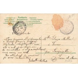 n°23683 - Carte Gaufrée - Joyeux Noël -Ange sonnant à une porte