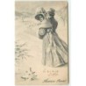 n°11667 - Carte Fantaisie - MM Vienne n°465 - Heureuse Année - Couple
