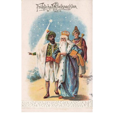 n°23688 - Fröhliche Weihnachten - Arrivée des trois rois-mages
