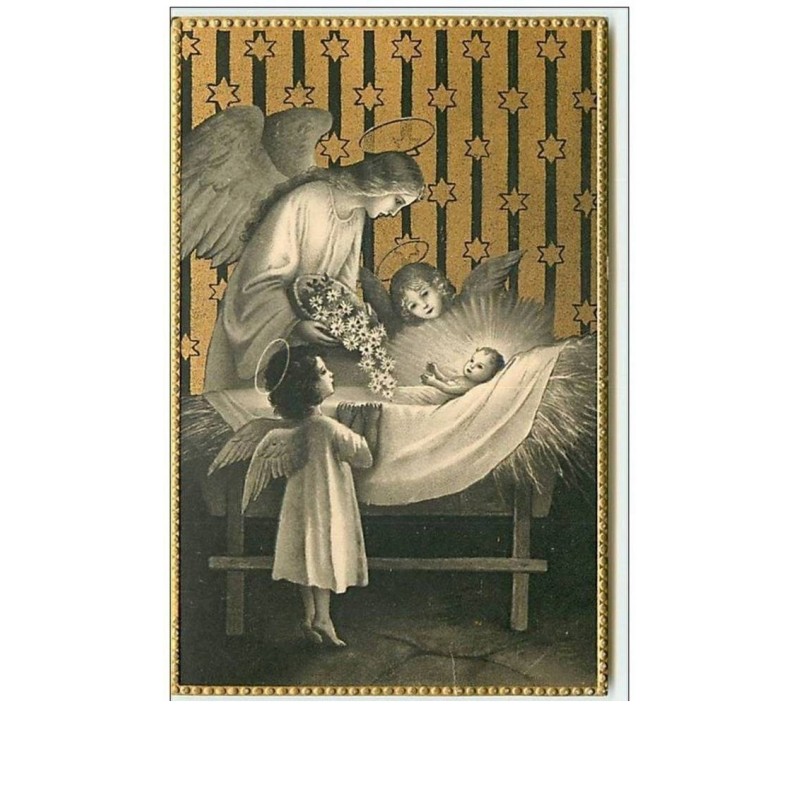 n°10095 - Carte Fantaisie - Fröhliche Weihnachten - Nativité