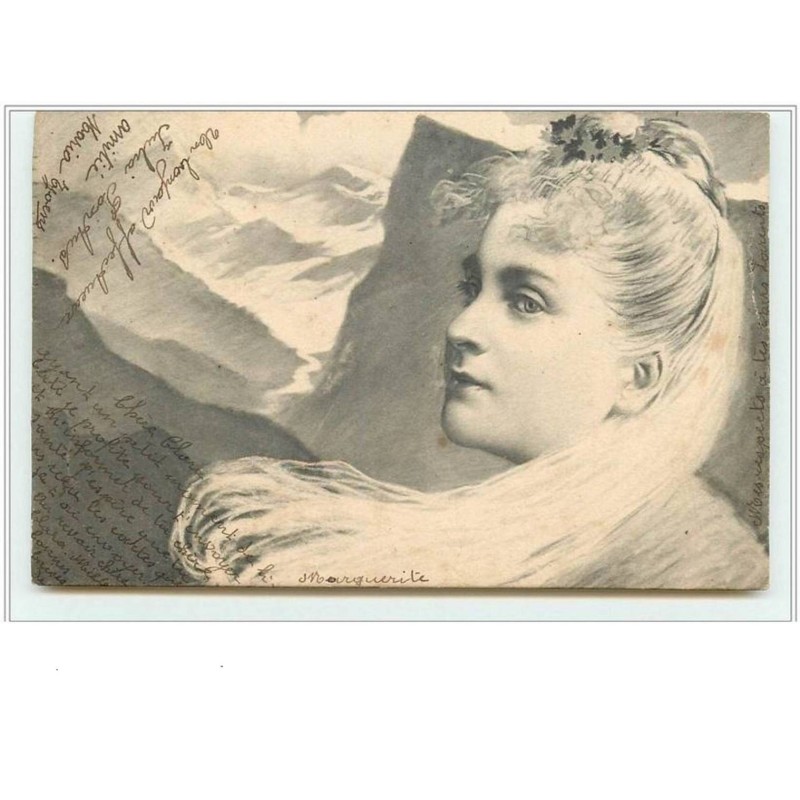 n°2371 - Portrait de femme dans un décor montagnard