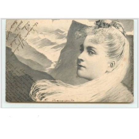 n°2371 - Portrait de femme dans un décor montagnard