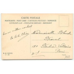 n°11669 - Carte Fantaisie - MM Vienne n°344 - Heureuse Année - Fillette avec des roses et du gui