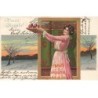 n°23736 - Nouvel An - Mailick - Prosit Neujahr - Jeune femme portant des verres sur un plateau