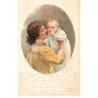 n°23739 - Fantaisie - Jeune femme embrassant un bébé