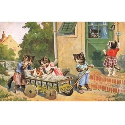 n°23741 - Chats habillés,...