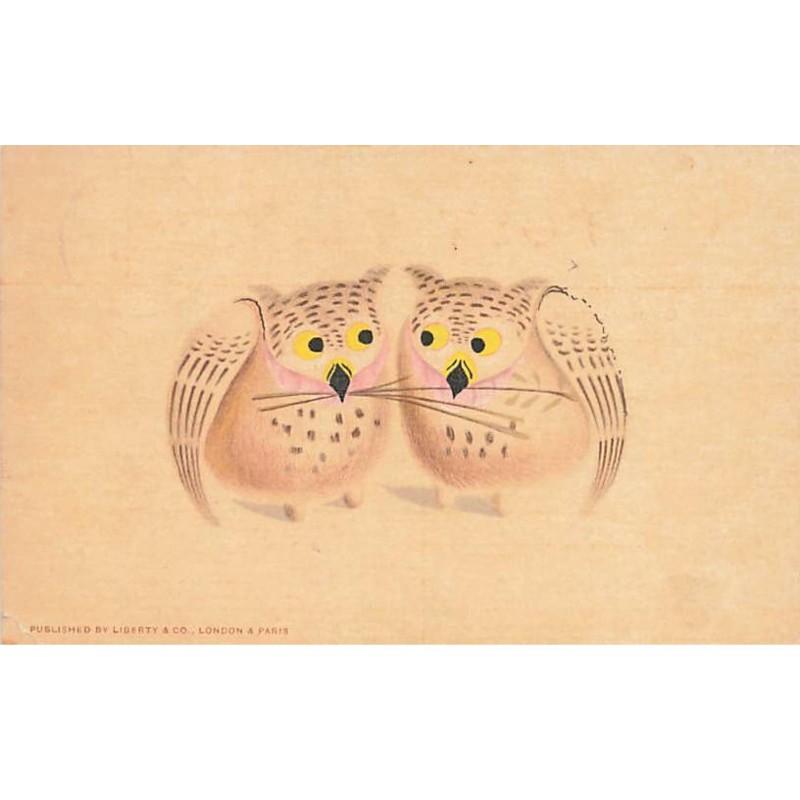 n°23747 - Animaux - Oiseau - Deux Hiboux - Liberty & Co