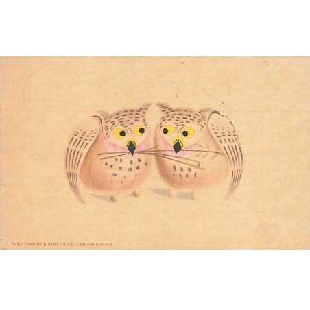 n°23747 - Animaux - Oiseau - Deux Hiboux - Liberty & Co