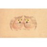 n°23747 - Animaux - Oiseau - Deux Hiboux - Liberty & Co