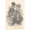 n°23809 - Noël - Fröhliche Weihnachten - Deux jeunes femmes au volant d'une voiture - F.M. Cologne n°1000