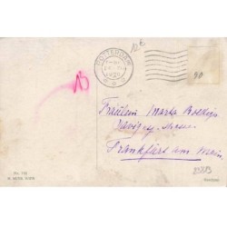 n°23813 - Noël - MM Wien n°795 - Die besten Weihnachtsgrüsse - Ange marchant près du Père Noël dans la neige