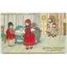 n°11679 - Carte Fantaisie - Style Ebner - Enfants devant un berceau