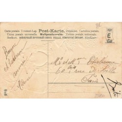n°23830 - Carte Gaufrée - MSIB 13614 - Bonne Année - Fillette au milieu d'un coeur, près d'une clé en myosotis