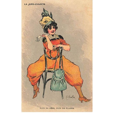 n°23853 - Illustrateur - T. Sala  - La Jupe-Culotte - Plus de Gêne, plus de Plaisir