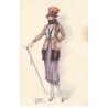 n°23858 - Illustrateur Pagani n°494-4 - Jeune femme élégante avec une canne