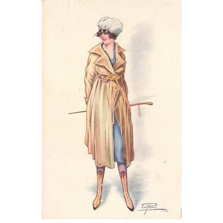 n°23860 - Illustrateur Pagani n°494-5 - Jeune femme élégante portant un imperméable