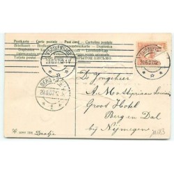 n°11683 - Carte Fantaisie Gaufrée - Flatscher - Enfants sur un side car - moto