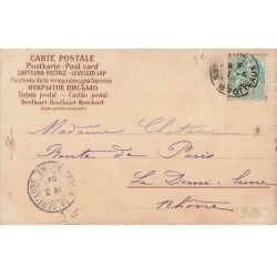 n°23880 - Joyeuses Pâques - Lièvres habillés en tenue de tyrolien, dansant