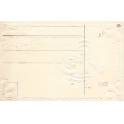 n°23898 - Carte Gaufrée - Noël - Pain d'épices - Fillette s'éloignant d'une maison