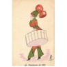 n°23909 - Illustrateur - La Parisienne de 1911 - Jeune femme une très grosse boite à chapeau
