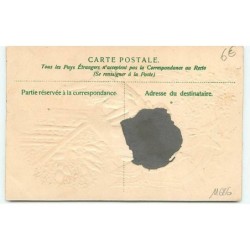 n°11686 - Carte Fantaisie Gaufrée - Fillette et Papillon