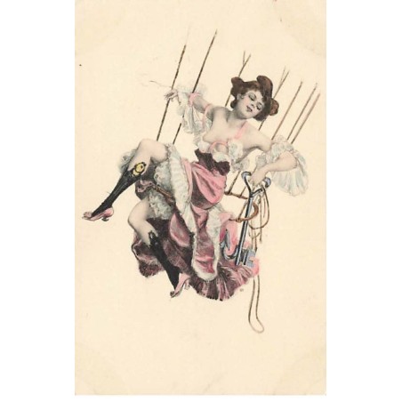n°23911 - Illustrateur - MM Vienne n°105 - Jeune femme en tenue légère se balançant en tenant une clé