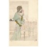 n°23914 - Illustrateur - Art Nouveau - Jeune femme sentant une fleur