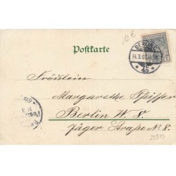 n°23933 - Fantaisie - Imitation bois - Fillette avec des chiots