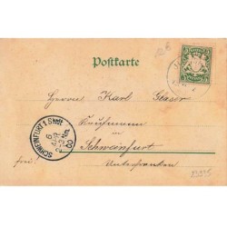 n°23935 - Fantaisie - Imitation bois - Fillette assise, avec des fleurs sur son chapeau