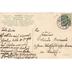 n°23939 - mit blütenduft - Cupidon frappant à une fenêtre pour offrir un bouquet de roses
