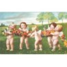 n°23948 - Marie Flatscher - Anges portant une guirlande de fleurs