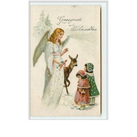 n°2395 - Gesgnete Weihnachten - Ange, biche et enfants