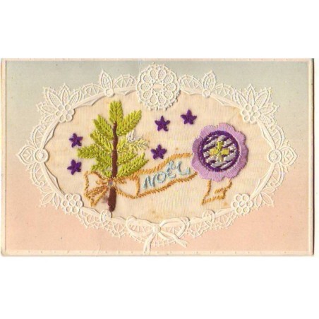 n°23951 - Carte Brodée - Noël - Sapin