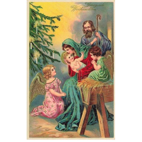 n°23983 - Noël - Gesegnete Weihnachten - Scène de la nativité - Ange