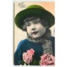 n°11697 - Carte Fantaisie - Portrait d'Enfant - Bonne Année