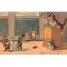n°24002 - Fantaisie - M. Boulanger - Chats habillés - Salle de Classe