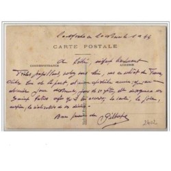 n°2402 - Carte Brodée - Bonne Fête - Papillons et pensées