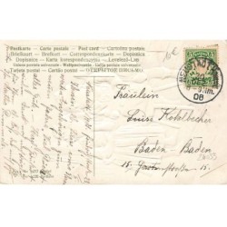 n°24033 - Carte Gaufrée - Nouvel An - Ange Facteur distribuant le courrier