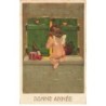 n°24040 - Bonne Année - Flatscher - Angelot regardant par une fenêtre
