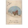 n°11703 - Carte Fantaisie - Vive Sainte Catherine - Bonnet Bleu et dentelle - Papillon