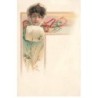 n°24063 - Fantaisie - Jeune femme avec un manchon