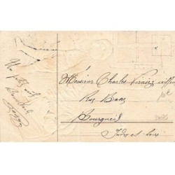 n°24075 - Carte Gaufrée - Joyeux Noël - Garçon tirant une fillette assise sur une luge portant un sapin