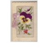 n°2408 - Carte Brodée avec livret - Pensée