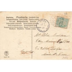 n°24092  - Carte Gaufrée - Bonne Année - Deux femmes et un homme trinquant sur un balcon