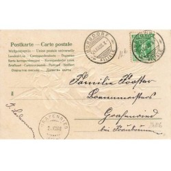 n°24126 - Carte Gaufrée - Fröhliche Weihnachten - Ange Gardien et Angelot s'endormant sur ses genoux