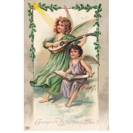 n°24131 - Gesegnete Weihnachten - Anges jouant de la mandoline