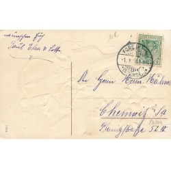 n°24144 - Carte Gaufrée - Nouvel An - Bébé jouant du Violon