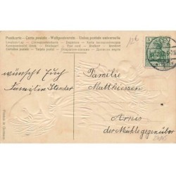 n°24145 - Carte Gaufrée - Nouvel An - Teckels et Pièces de Monnaie - Dackel